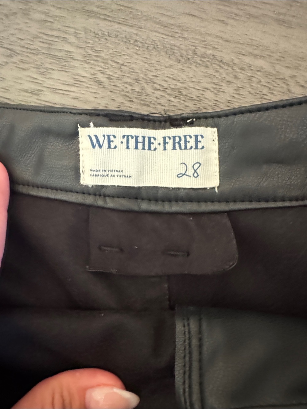 We The Free Black Faux Leather Shorts